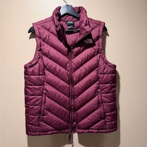 The North Face Maroon Puffer Vest